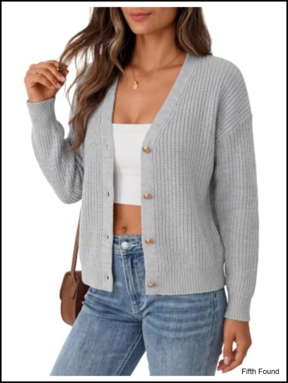 Chunky Ribbed Knit V-Neck Cardigan Sweater for Women Button Down